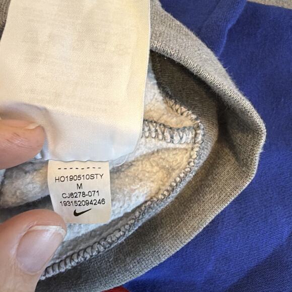 VTG 80's Nike Colorblock Sweatshirt Mens Size M Gray Red Blue Yellow CJ6278-071 - Picture 8 of 8